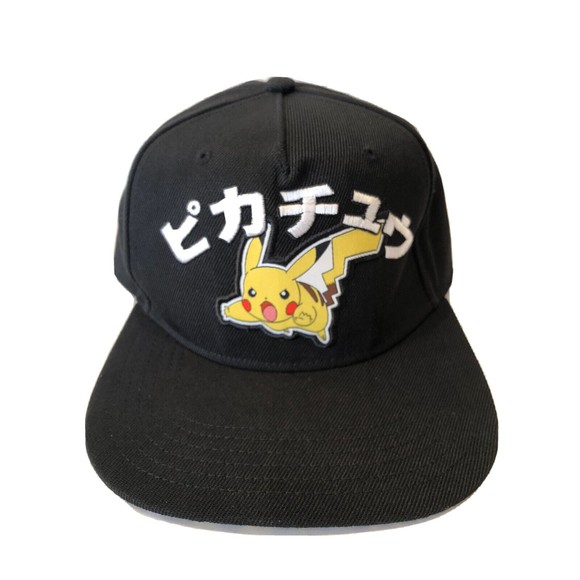 Pokémon Pikachu Black Snapback Hat Cap NEW Adjustable One Size Adult - Picture 1 of 8